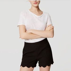 LOFT Scalloped Hem Shorts